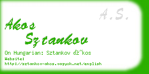 akos sztankov business card